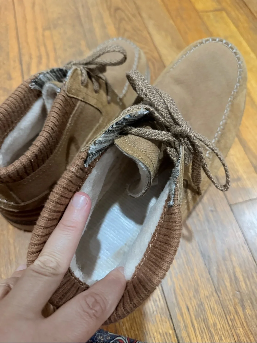 Sanuk Men's Cozy Vibe Primo Mid Boots Taupe Size 10